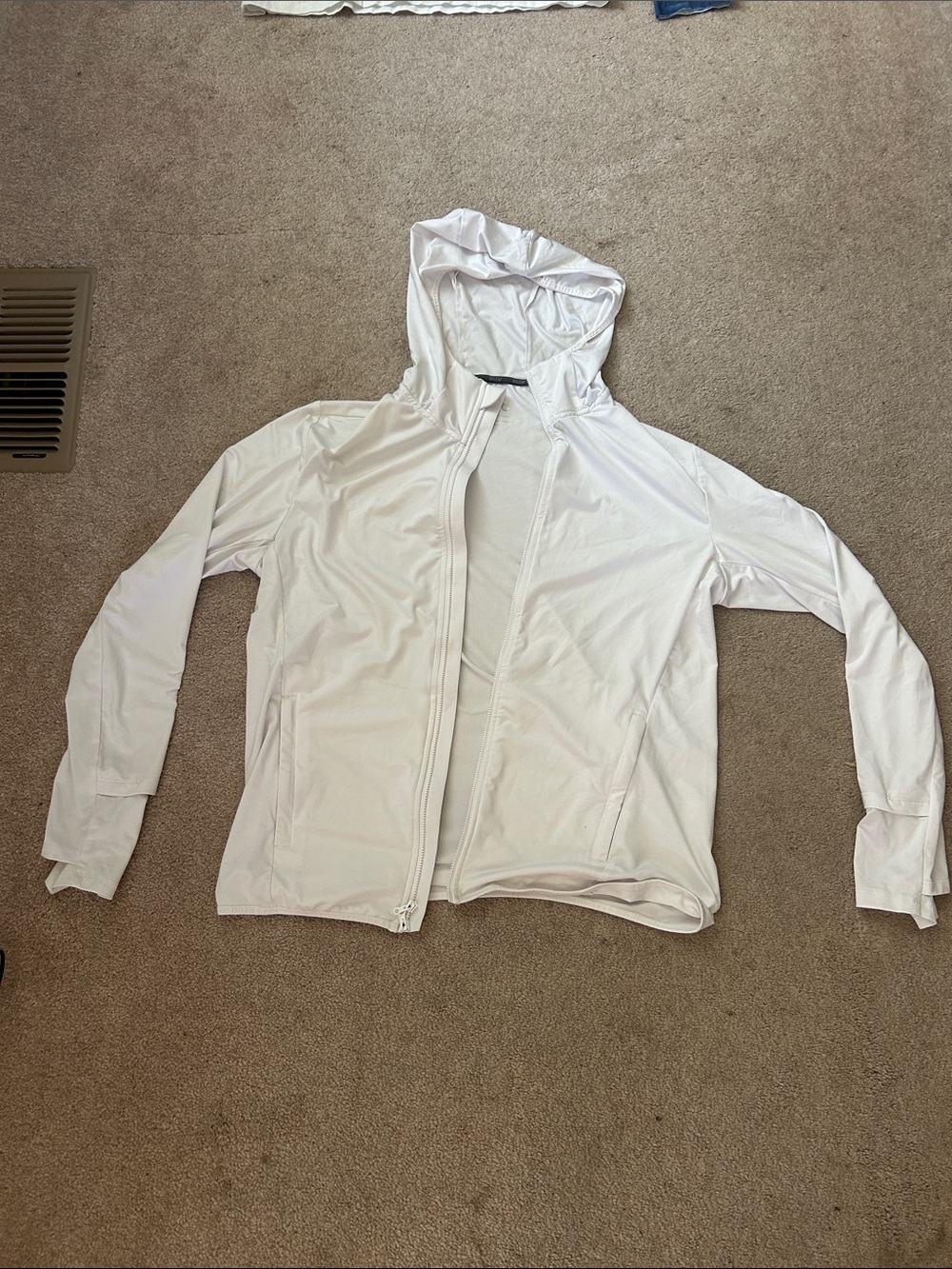 Baleaf Men's Lightweight White Hooded Shirt Jacket